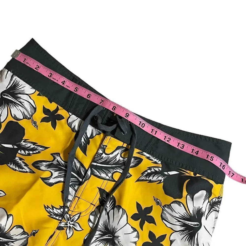 Kirra by PacSun Tropical Yellow and Grey Board Shorts NWT